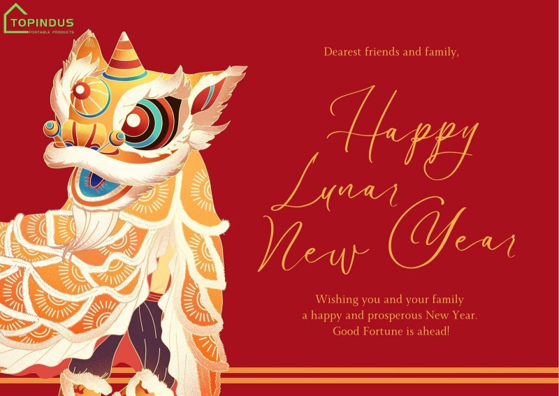 السنة القمرية الصينية الجديدة من إشعار عطلة التنين والرغبة