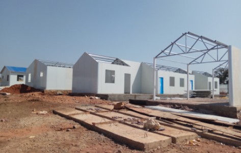 التركيب السلس لمكونات مبيت الحاويات في مشروع البناء الإثيوبي