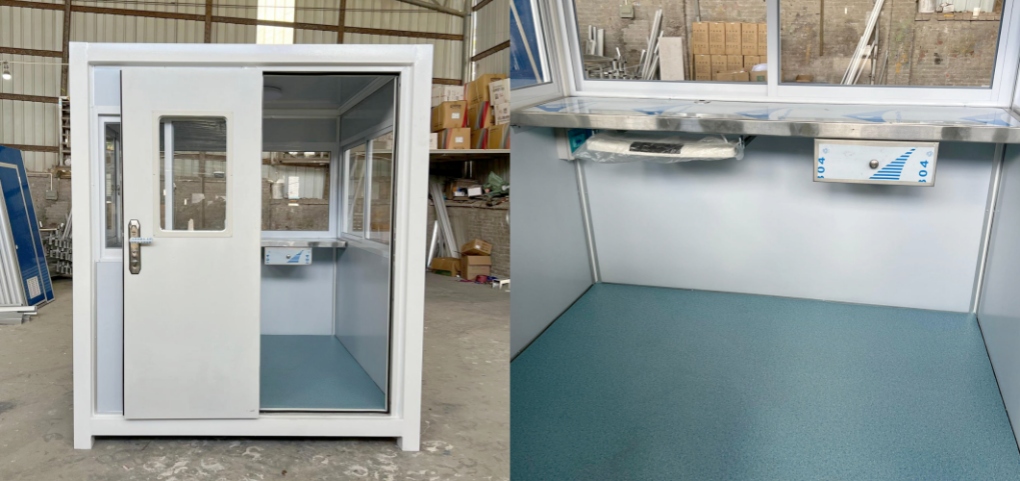 Steel Structure Modular Portable Mobile Sandwich Panel Security Booth