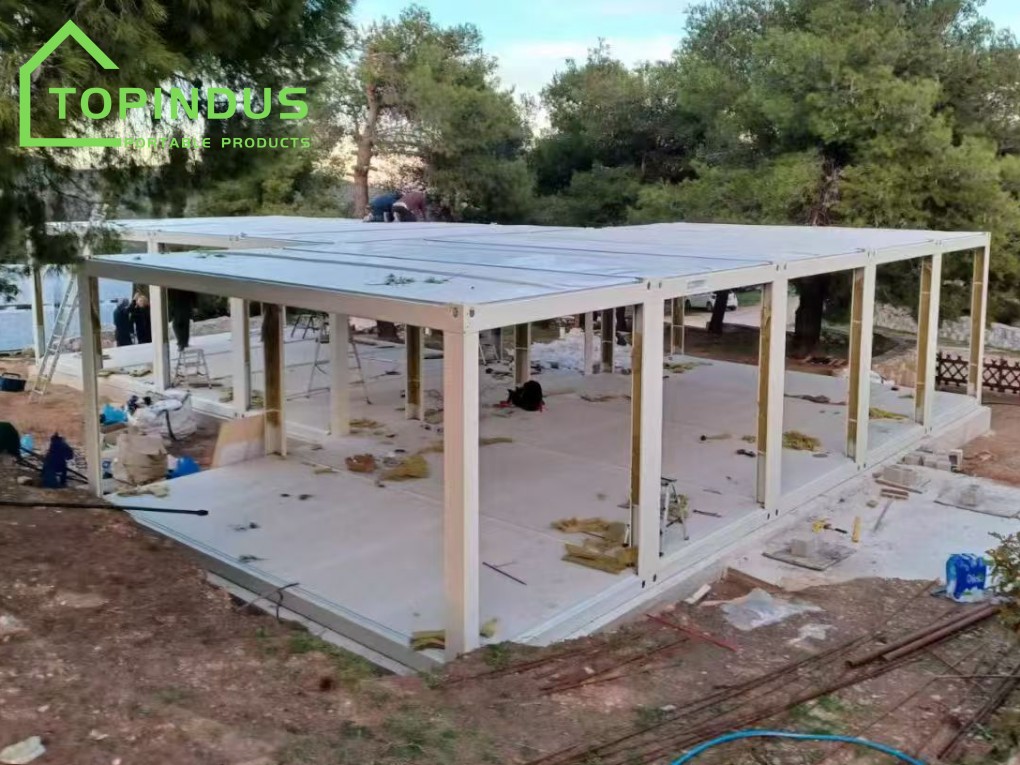 مشروع تخصيص الكنيسة لمنزل حاويات توبيندوس الجاهز للتجميع في اليونان