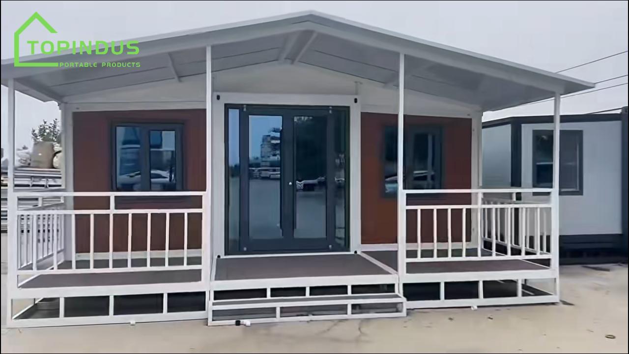 منزل حاويات قابل للطي والتوسيع ذو جناحين للبيع